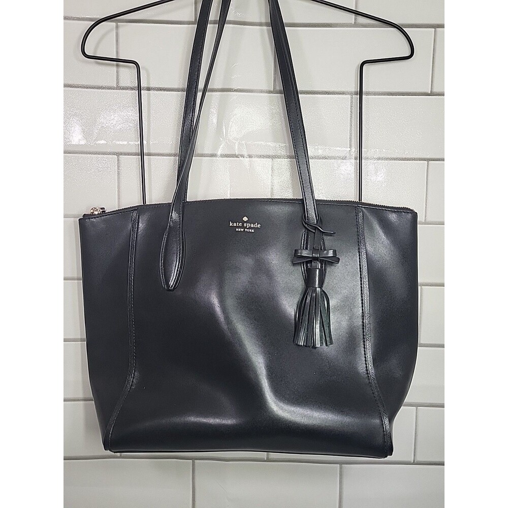 Kate Spade New York Kali Large Leather Tote Shoulder Bag Classic Business *READ